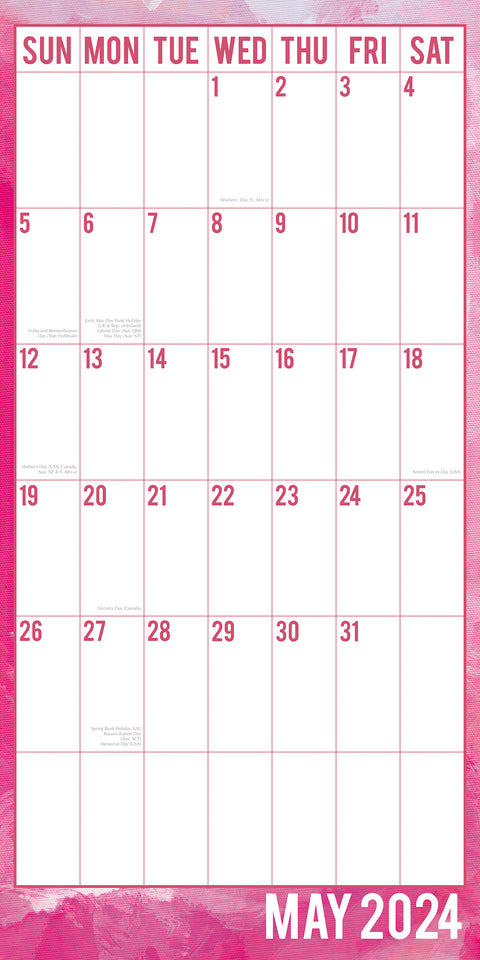 Large Print Calendar 2024 Square Wall Calendar 16 Months School Planner New Year