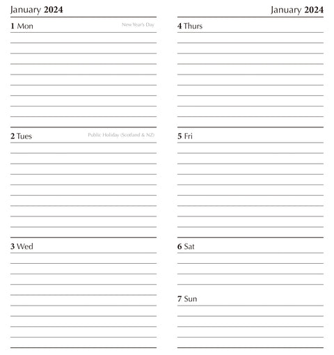 Cute Kittens - 2024 Flexi Pocket Diary Premium Planner Christmas New Year Gift