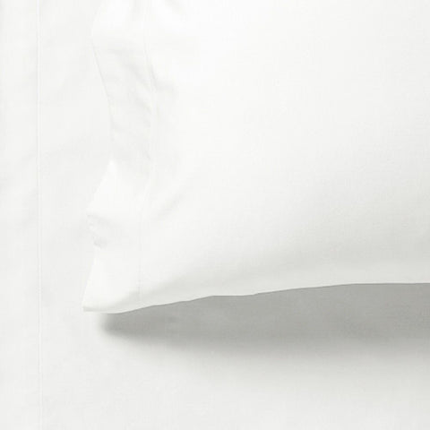 1000TC Ultra Soft Fitted Sheet & Pillowcase Set - Single Size Bed - White