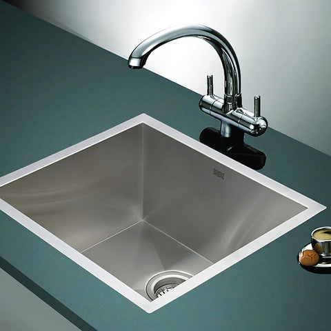 510x450mm Handmade Stainless Steel Undermount / Topmount Kitchen Laundry Sink with Waste