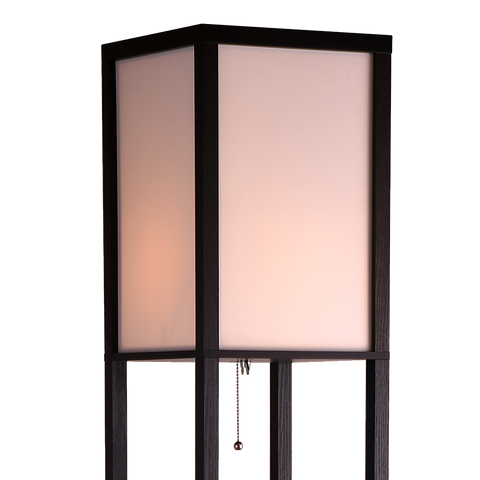 Shelf Floor Lamp - Shade Diffused Light Source with Open-Box Shelves