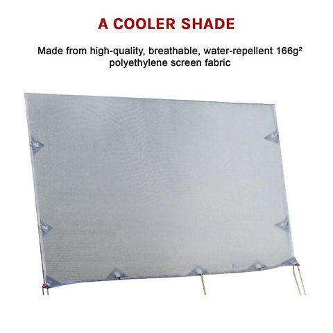 4.9m Caravan Privacy Screen Side Sunscreen Sun Shade for 17' Roll Out Awning