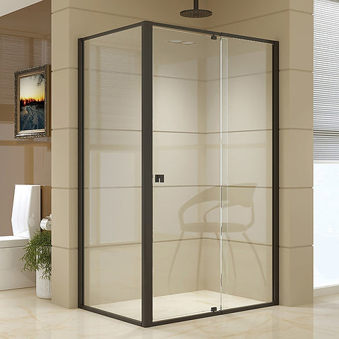 Semi Frameless Shower Screen (114~122)x 195cm & (77~80)x 195cm Side AS/NZS Glass