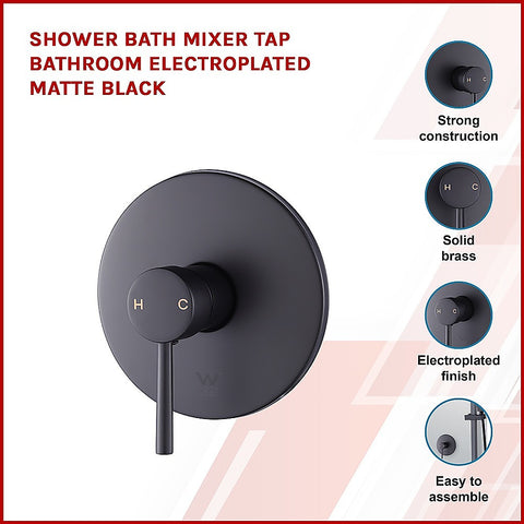 Shower Bath Mixer Tap Bathroom Electroplated Matte Black