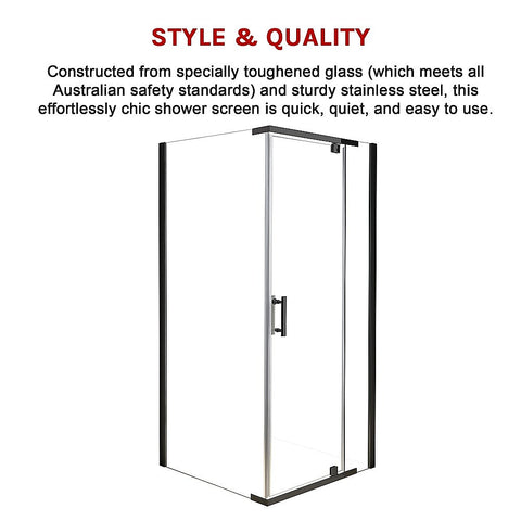 Shower Screen 1200x1000x1900mm Framed Safety Glass Pivot Door By Della Francesca