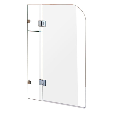 900 x 1450mm Frameless Bath Panel 10mm Glass Shower Screen By Della Francesca