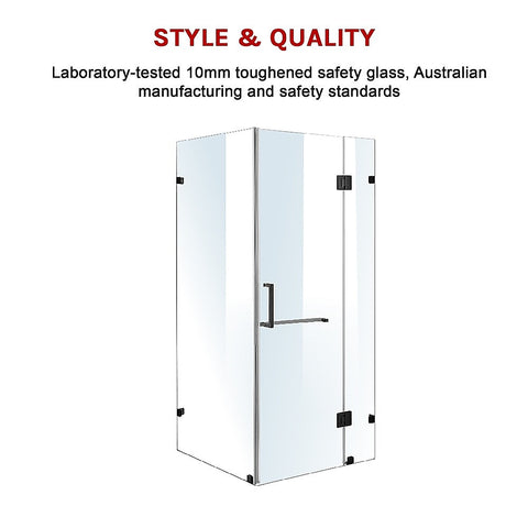 900 x 900mm Frameless 10mm Glass Shower Screen By Della Francesca
