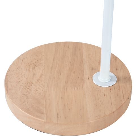 Modern Table lamp Desk Light Timber Base Bedside Bedroom White