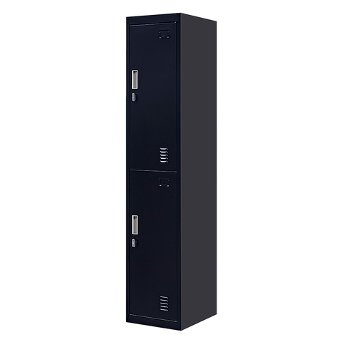 2-Door Vertical Locker for Office Gym Shed School Home Storage