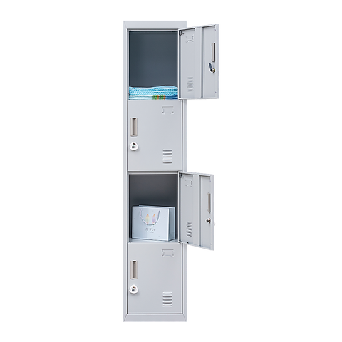 4-Door Vertical Locker for Office Gym Shed School Home Storage