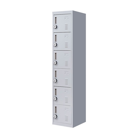 6-Door Locker for Office Gym Shed School Home Storage