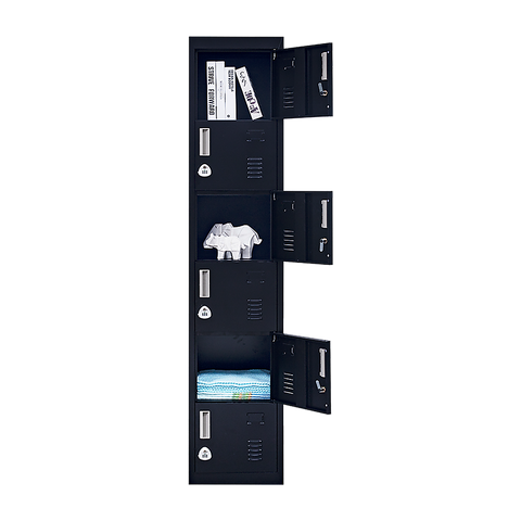 6-Door Locker for Office Gym Shed School Home Storage