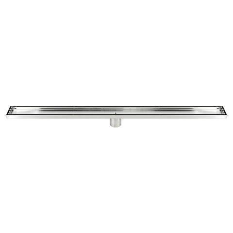 1000mm Tile Insert Bathroom Shower Stainless Steel Grate Drain w/Centre outlet Floor Waste