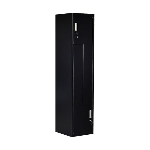 Black Two-Door L-shaped Office Gym Shed Storage Lockers