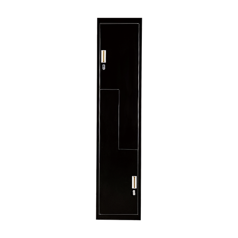Black Two-Door L-shaped Office Gym Shed Storage Lockers