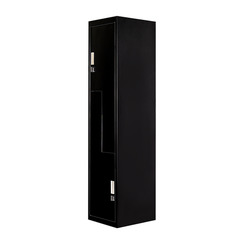 Black Two-Door L-shaped Office Gym Shed Storage Lockers
