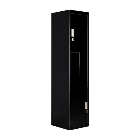 Black Two-Door L-shaped Office Gym Shed Storage Lockers