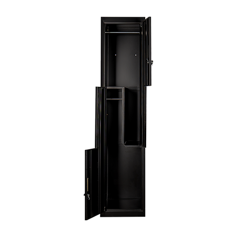Black Two-Door L-shaped Office Gym Shed Storage Lockers