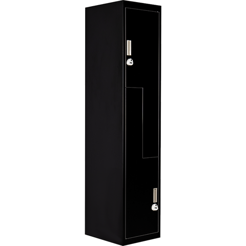 Black Two-Door L-shaped Office Gym Shed Storage Lockers