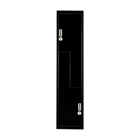 Black Two-Door L-shaped Office Gym Shed Storage Lockers