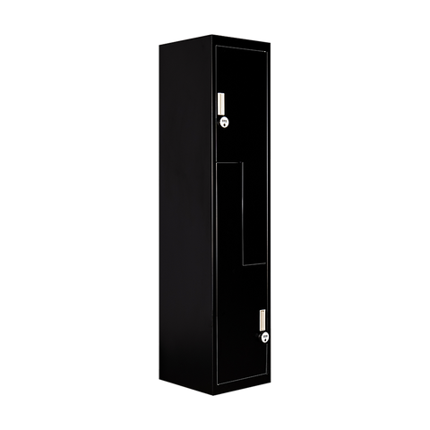 Black Two-Door L-shaped Office Gym Shed Storage Lockers