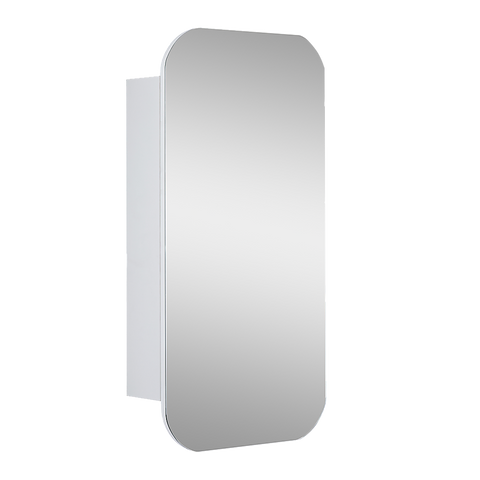 Rectangle Wall Hung Bathroom Mirror Shaving Cabinet Vanity Matte White