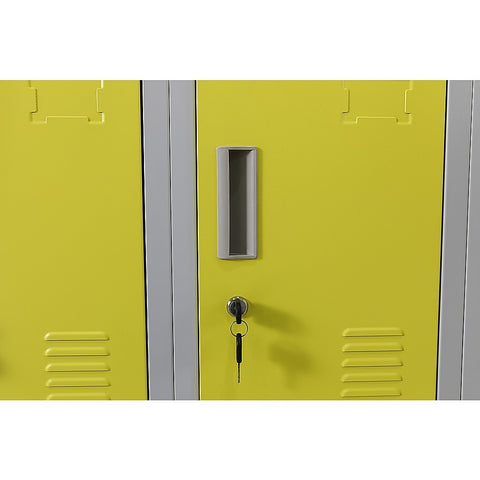 12-Door Locker for Office Gym Shed School Home Storage - Standard Lock with 2 Keys