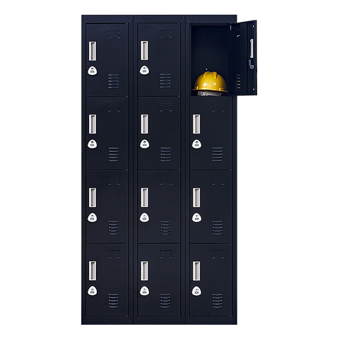 12-Door Locker for Office Gym Shed School Home Storage - 3-Digit Combination Lock