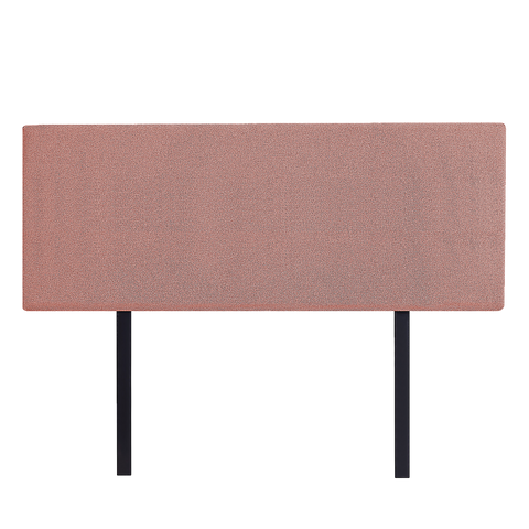 Linen Fabric Queen Bed Deluxe Headboard Bedhead - Pearl Copper Brown