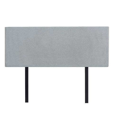 Linen Fabric Queen Bed Deluxe Headboard Bedhead - Stone Grey