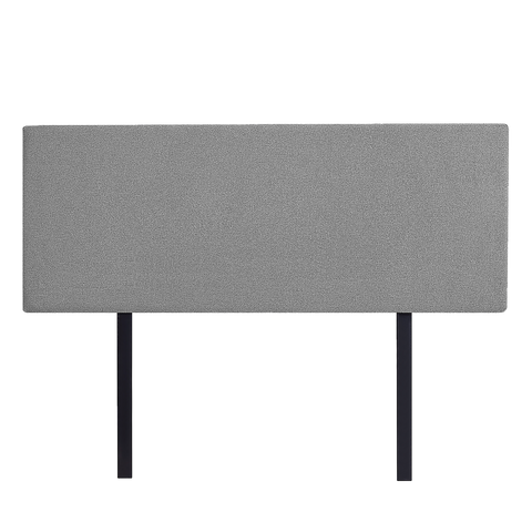 Linen Fabric Queen Bed Deluxe Headboard Bedhead - Night Ash