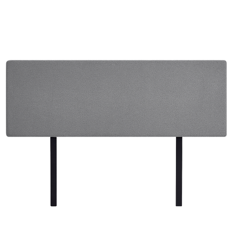 Linen Fabric King Bed Deluxe Headboard Bedhead - Night Ash