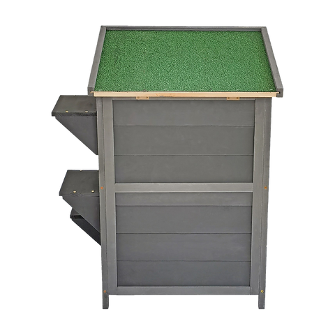 Cat House Weatherproof 2-Story Indoor Outdoor Wooden Shelter Bitumen Roof