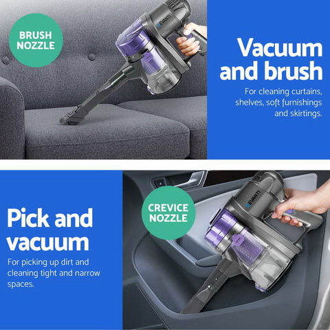 Devanti Corded Handheld Bagless Vacuum Cleaner - Purple and Silver