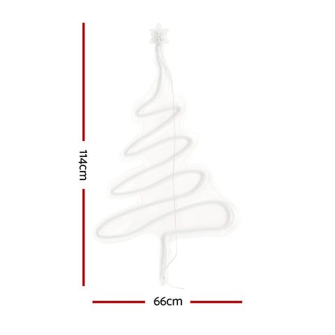 Jingle Jollys Christmas Lights Motif LED Light Outdoor Decorations 114cm Tree
