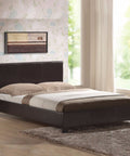 Mondeo PU Leather Double Brown Bed