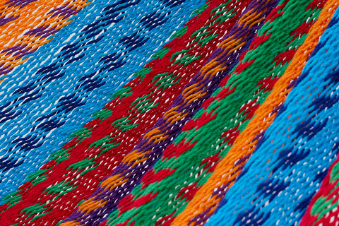 Queen Size Outoor Cotton Mayan Legacy Mexican Hammock in Colorina