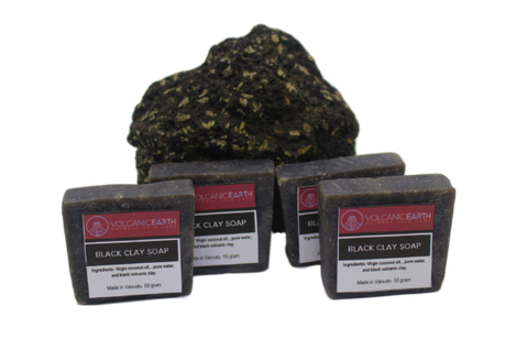 Black Clay Soap - Pack of 4 (small) Soaps
