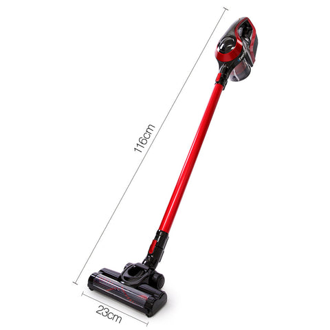 Devanti Cordless Stick Vacuum Cleaner - Black and Red - Terrific Buys